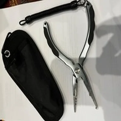 CRAZY SHARK  Fishing Pliers Hook Remover Fishing Line Cutters Tungsten W/ Sheath