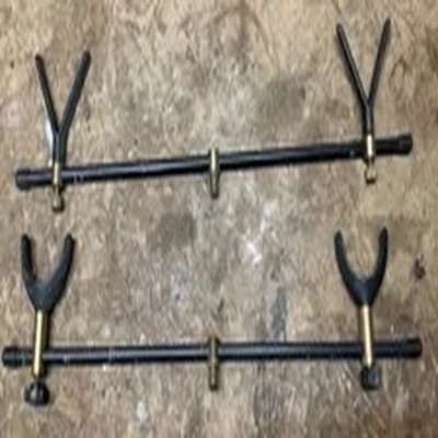 Fishing rod rest adjustable 2 rod front & rear rod rest to fit onto bank stick