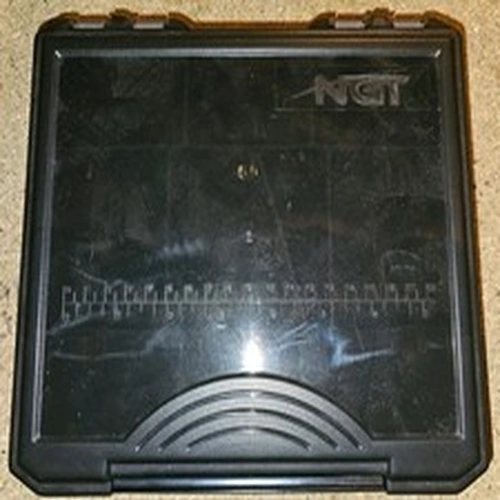 NGT Carp Fishing Tackle Box With Selection Of Weights