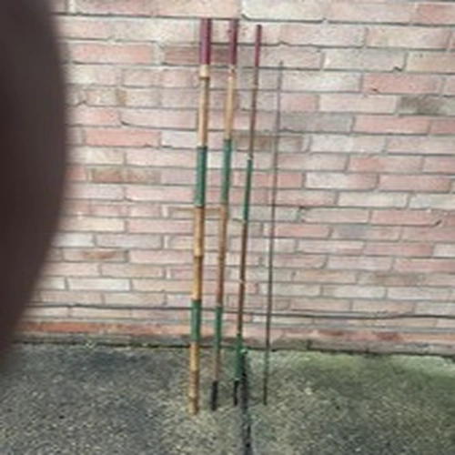 Rare Antique Cane Roach Pole With Original Line Winder