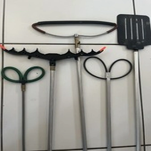 5 X Vintage Aluminium Fishing Rod Rests Various Lot Inc Telescopic