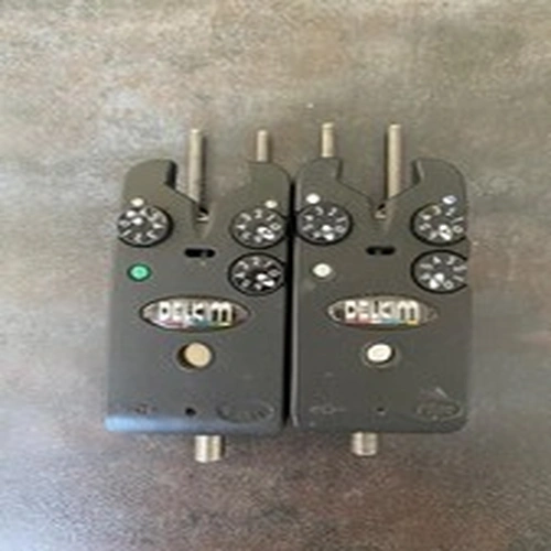 Delkim EV Plus Bite Alarms x2 With Snag Ears, Illum. Indicators and Buzz Bars