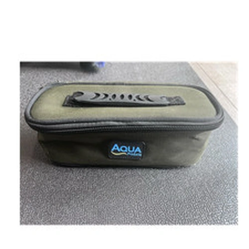 Aqua Products Zippered Tackle Bag, Green/Black Fabric & Plastic Storage Case