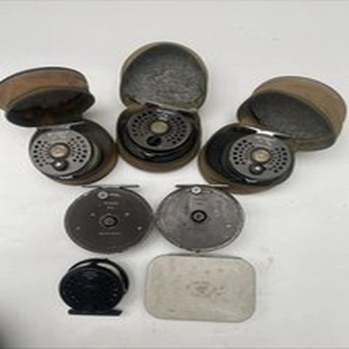 Vintage Fishing Reels Trout Salmon Orvis X3 And Farlows X2 & Box Flies