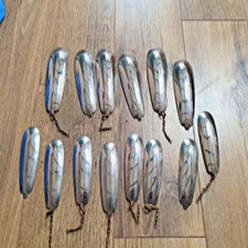 OLD FISHING LURES (14) SPOONS GOOD QUALITY & STAMPED - MAKER?