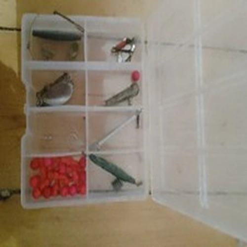 mixture of fishing tackle