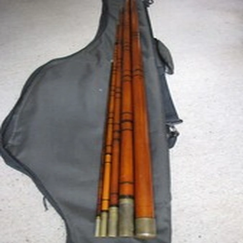 RARE Antique ROACH POLE LONDON Whole Cane Bamboo FISHING ROD 1800's Angling 17ft