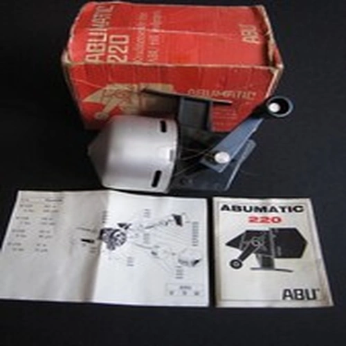 RARE Vintage BOXED ABU ABUMATIC 220 FISHING REEL & BOOKLET, Angling fixed spool