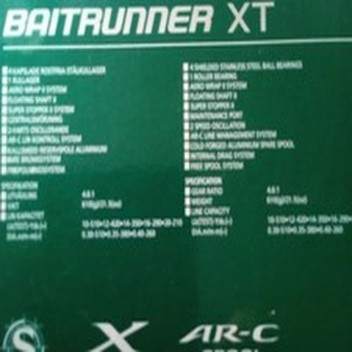 Shimano Baitrunner XT 10000RB Fishing Reel with spare spool and original box