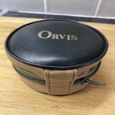 Orvis Fly Fishing Reel Case Round In Nice Clean Condition With Good Zip