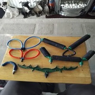 FISHING POLE ROLLERS AND ROD RESTS JOB LOT.