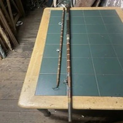 Vintage Sea Fishing Rod Split And Whole Cane Boat/game Rod 2pc Solid Condition