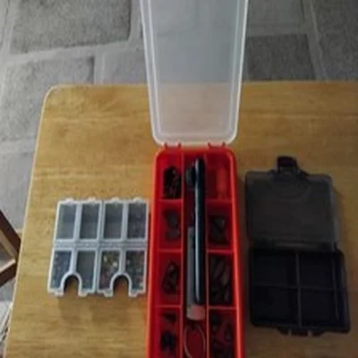 FISHING BITS BOXES,HOOKS,SPLIT SHOT.