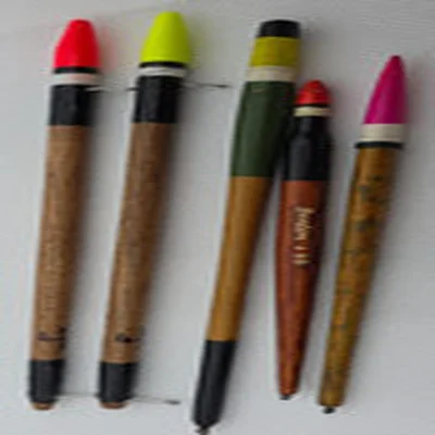 Assorted Stick Fishing Floats, including Denton