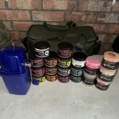 Selection Of Cc Moore And Sticky Pop Ups, In Bait Bag With A Crusher Device