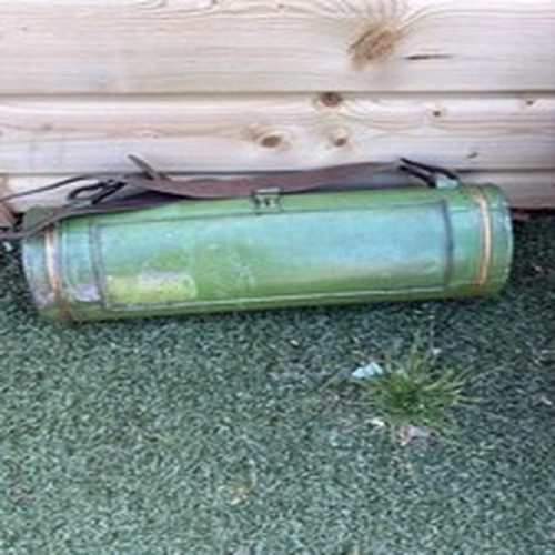 Antique Trout Carrier Fishing Creel Japanned Metal Angling Box