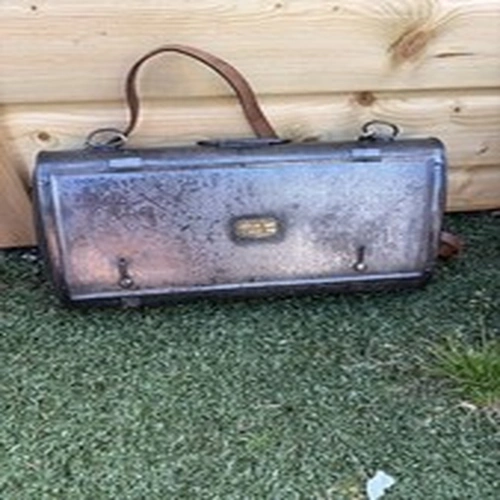 Antique J.W. Candler Pickering Trout Carrier Fishing Creel Metal Angling Box