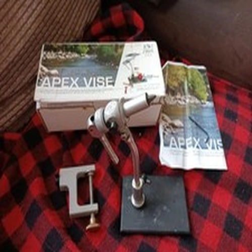 Boxed Anvil Apex Fly Tying Vice. USA Made. Excellent Vice. Inc. J clamp.