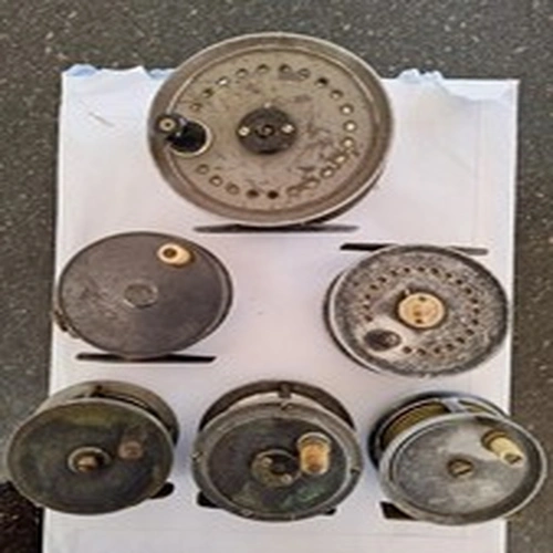 Vintage Metal Fishing Reels. X6.