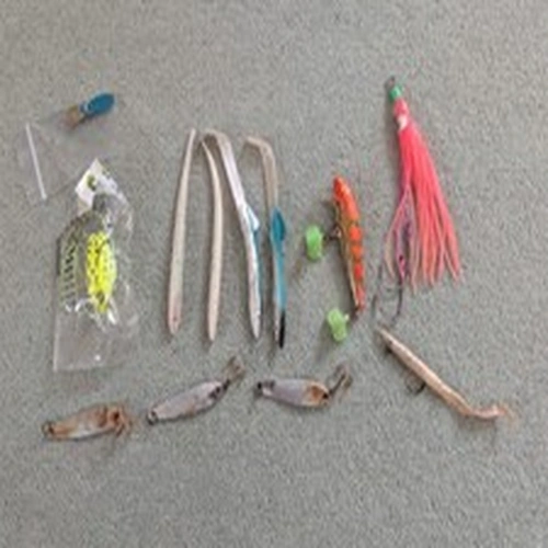 Job Lot Mixed Predator Fishing Lures Sandeels Abu Toby Spoon Surface Frog Plug