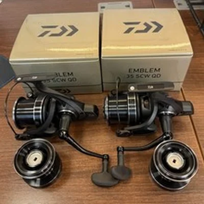 2 x Daiwa 23 Emblem 35 SCW QD Reels