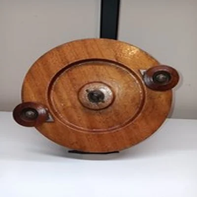 vintage hand made 9'' wood fishing reel 