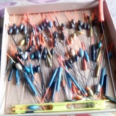 Fishing Job lot 94 Pole Floats 10 Winders Some Line
