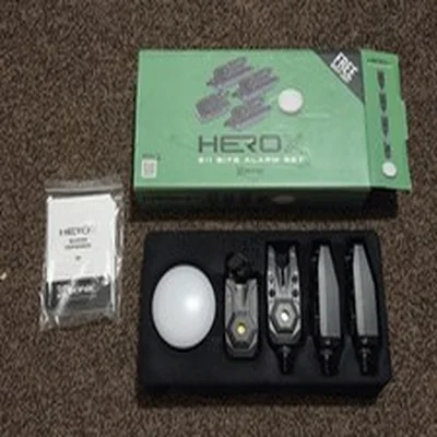 Sonik Bite Alarm Set Hero X 3 + 1 with Receiver + Light Carp Fishing