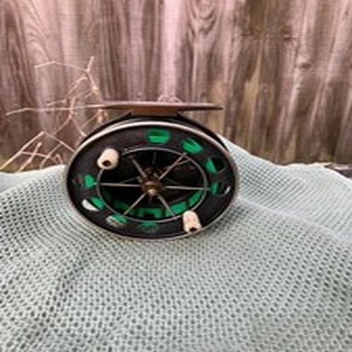 Allcock Aerial 7950 4" Narrow Drum, German Silver Rim, V-check. Circa 1930