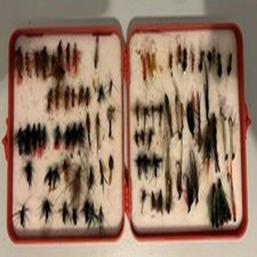 Selection Of Assorted Fishing Flies. Trout. 