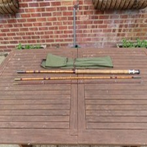 VINTAGE 1960S  STRIKER 12 FT SPLIT CANE 3 PIECE FISHING ROD AS PER PHOTOS