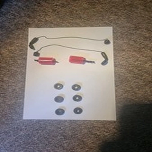 fox carp bobbins heavy in red with 3 add on weights good condition