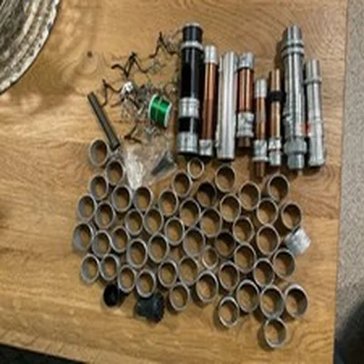 job lot of vintage rod building items inc reel seats, rings, thread, caps