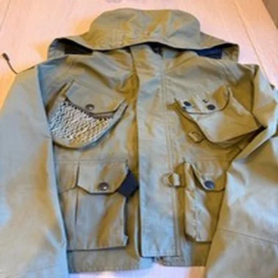 Barbour Wading jacket, Khaki Green, Size Extra Large