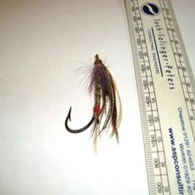 Vintage salmon fly vintage fishing gut eyed salmon vintage fishing fly 3/0.No.8