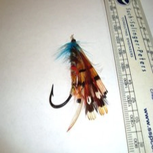 Vintage fishing salmon fly fishing gut eyed salmon fishing fly old 4/0.No.14