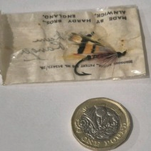 A VINTAGE HARDY SALMON FLY DURHAM RANGER IN PACKET COLLECTORS PIECE