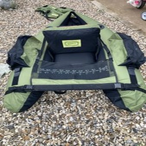 Snowbee float tube with flippers, floatation vest, pump, drybags. VG condition