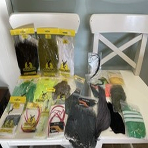 Large Job Lot Fly Tying Materials With Case