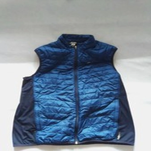 Eddie Bauer Men’s Blue Hybrid Puffer Gilet Vest Size L Lightweight Insulated