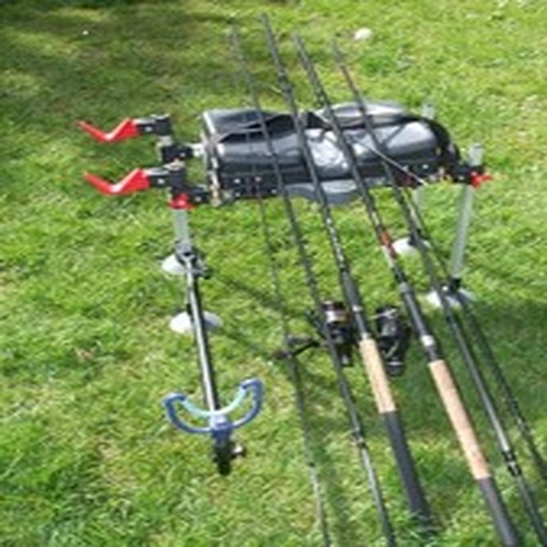 Fishing Setup. Octoplus Super Stool, Rods, Reels, Pole. Excellent Used Condition