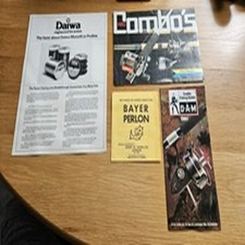VIntage 70s/1980 Fishing Catalogue Supplements Abu, Daiwa, D.A.M, Bayer Perlon.