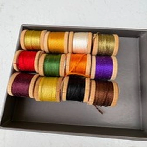 Pearsalls Marabou Fly Tying Silk - 12 Wooden Spools (Box 1)