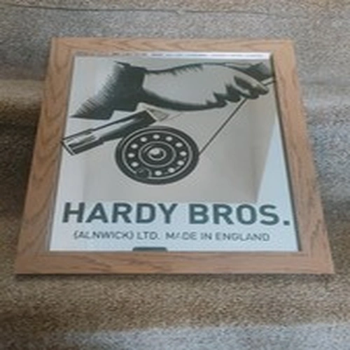 Stunning Large Vintage "Hardy Bro'S" Advertising Mirror Sign Fishing Tackle