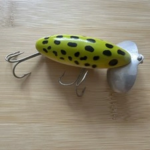 Fred Arbogast Vintage Fishing Lure Jitterbug 7cm Original Spotted  Frog Lure 