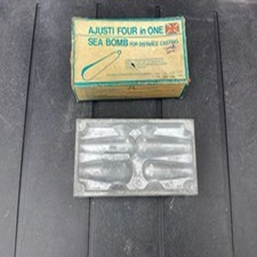 Adjusti Four In One Sea Bomb Lead Weight Mould Made In England used Vintage