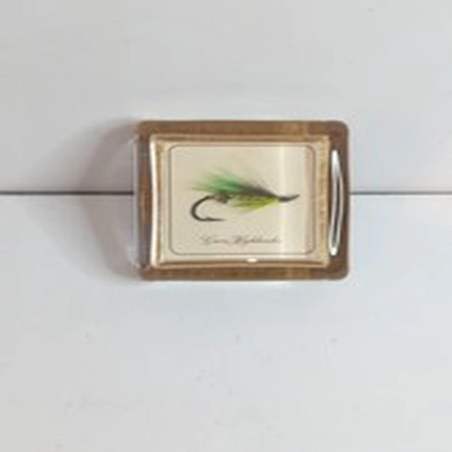 Vintage Green Highlander Salmon Fly Paperweight