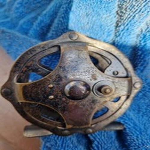 Fishing Reels. Antique Solid Brass & Vintage Skeleton 'Sunny Brook'