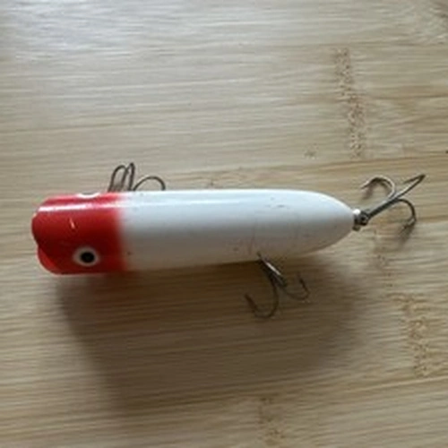 Heddon Lucky 13 Floating Fishing Lure - Red & White  9.5cm body - Good used cond