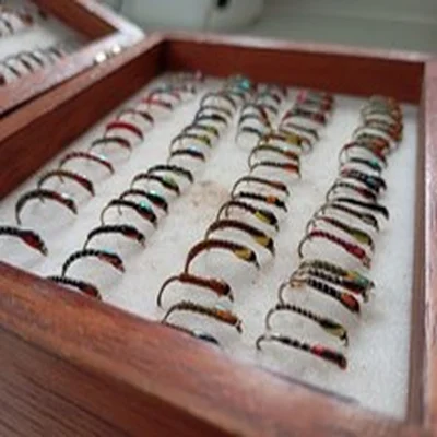 Double sided fly box stuffed full of quality flies. Buzzers, Boobies, Nymphs etc